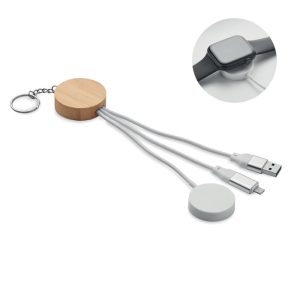 Key ring with 4 in 1 cable