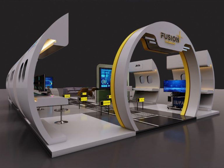 Fusion Technology Exhibition Booth - 3D concept design