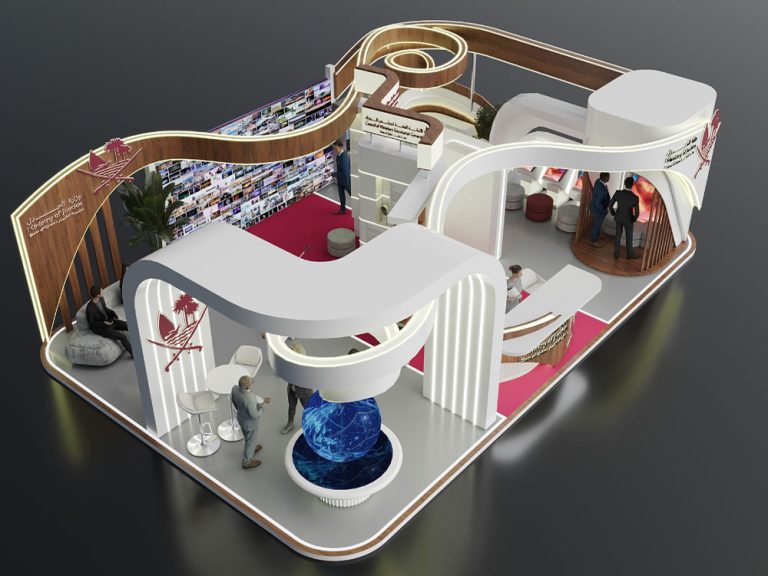 Ministry of Justice Exhibition Booth 2026 - custom stand 3D visualization